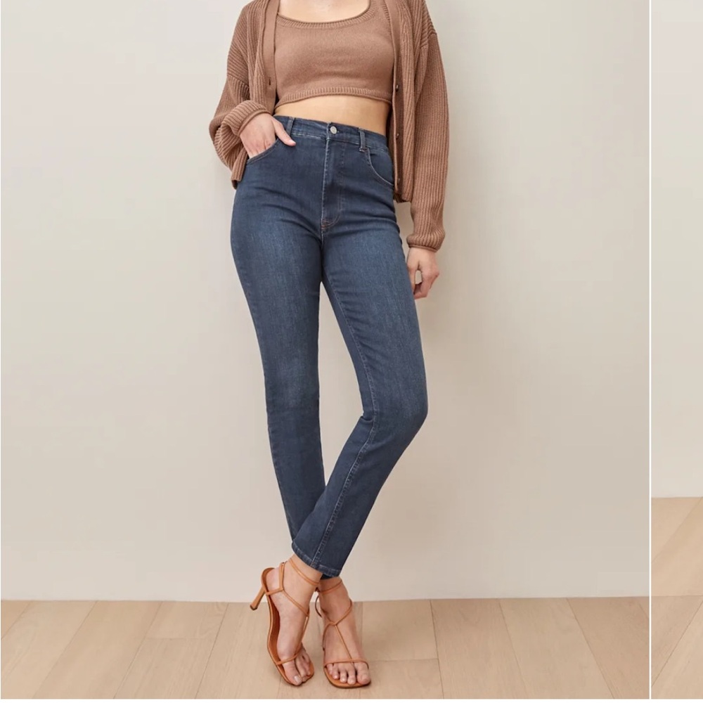 New!! Reformation Harper High Rise Blue Skinny Jeans in Orlando